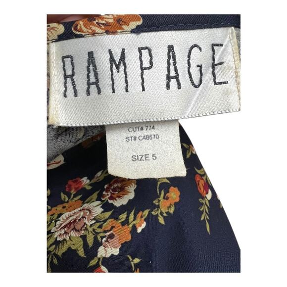 Vintage 90s Floral Boho Dress Rampage Cottagecore Grunge Button Down Midi 5 - Picture 10 of 11